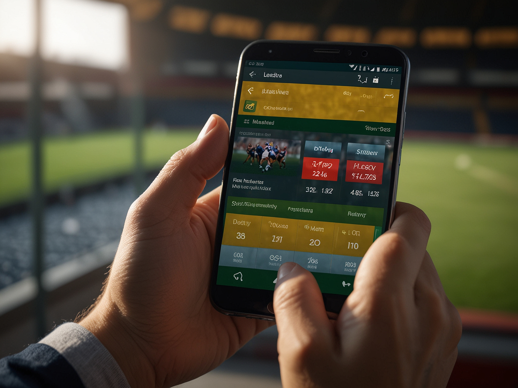 Player using mobile site on smartphone