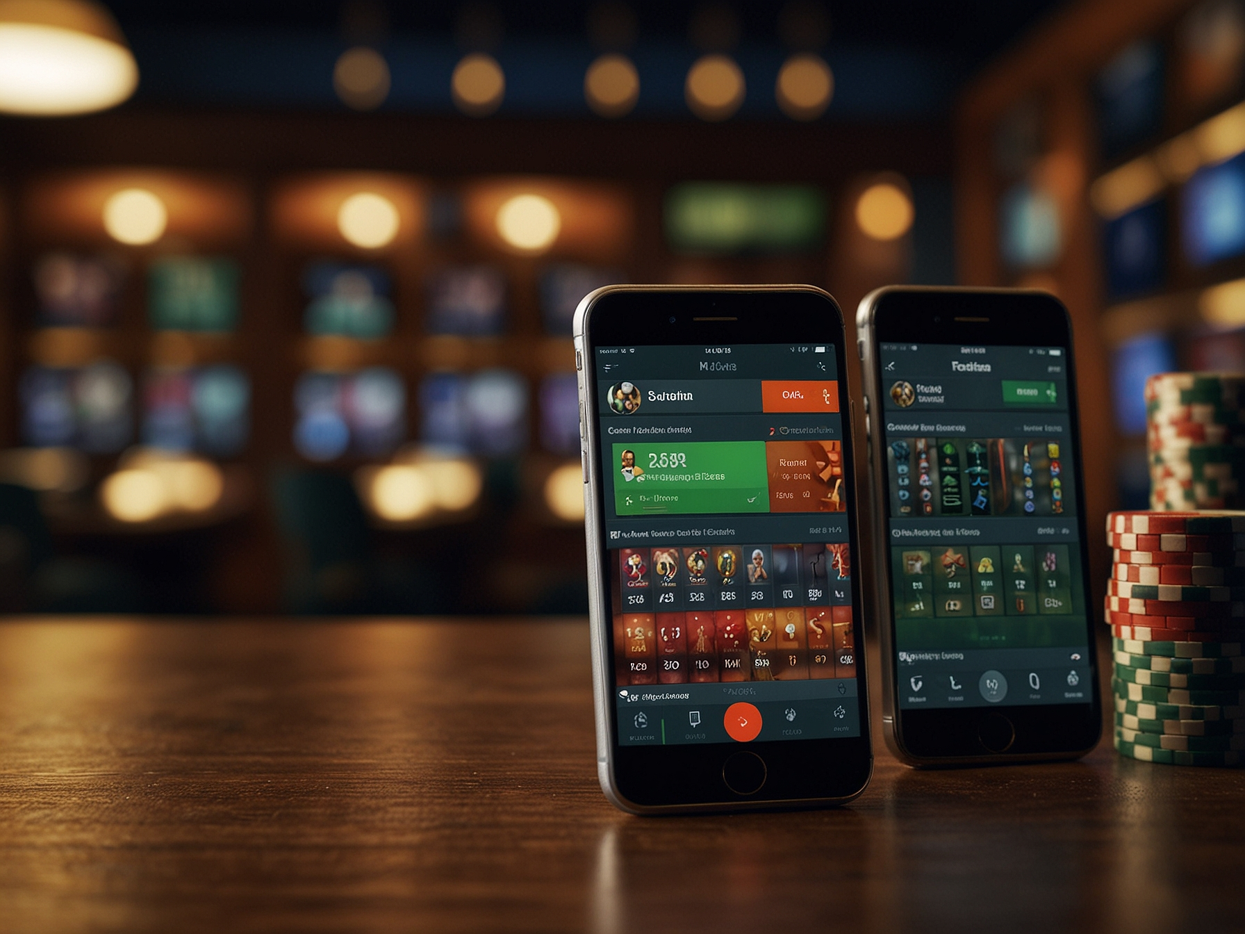 Mobile web interface screenshots