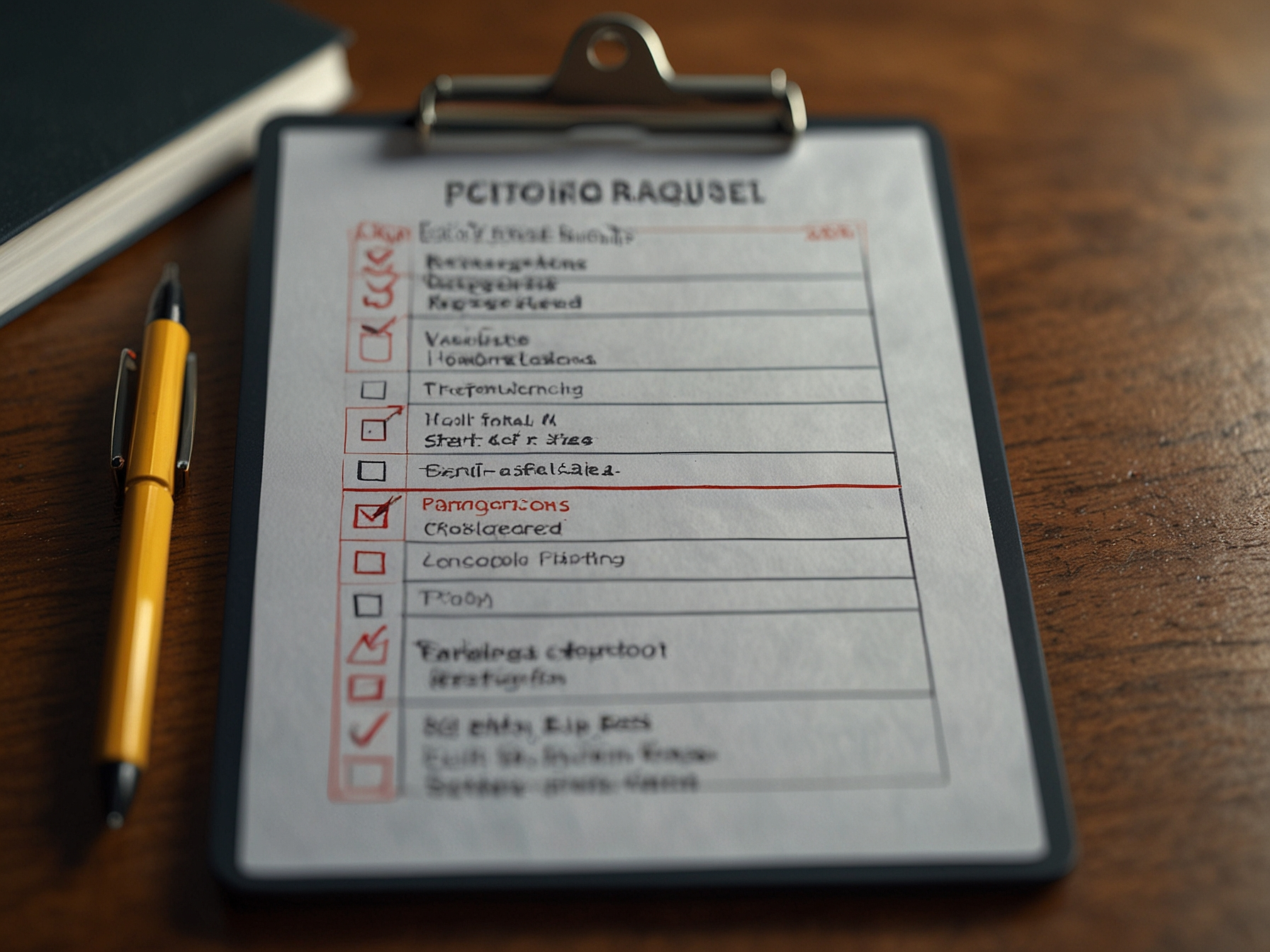 Checklist for registration steps